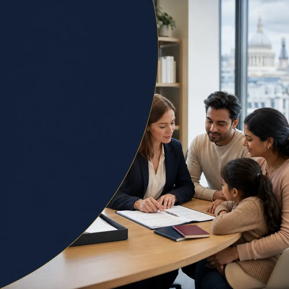 Immigration solicitor advising a family